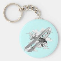 Avion vintage porte-clefs