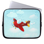 Avion vintage rouge, douille d'ordinateur portable housses ordinateur portable