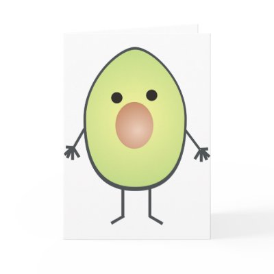 avocado greeting card by HigherMammal