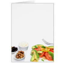 Avocado Salad And Olives Card