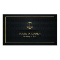 Avocat élégant de noir et d'or cartes professionnelles