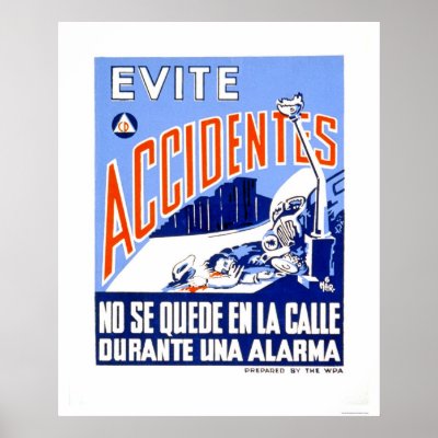 Avoid Accidents 1942 WPA Print by lc_wpa