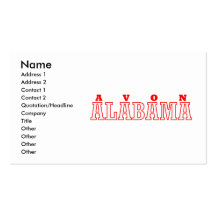 Avon, Alabama City Design Business Card Templates