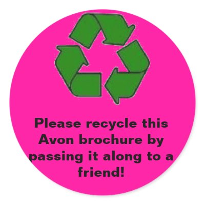 Avon:  Please recycle brochure Stickers by yoake7