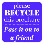 AVON - Please RECYCLE this brochure Stickers
