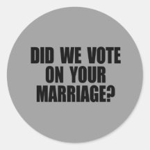 AVONS FAIT NOUS VOTONS SUR VOTRE MARIAGE ADHÉSIF ROND