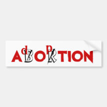 AVORTEMENT/adoption Autocollants Pour Voiture