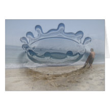 Awaiting the Next Wave; Customizable Greeting Card