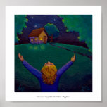 Awake in the moment happiness fun whimsical art posters