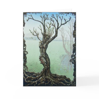 Awakening Spring Fairy Dryad Fantasy Greeting Card by Imperess