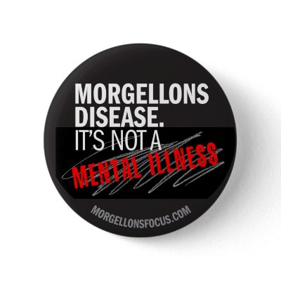 Awareness Button – Black by morgellonsfocus
