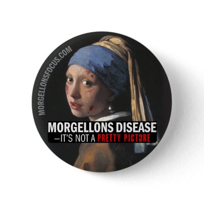 Awareness Button – Girl with earring by morgellonsfocus