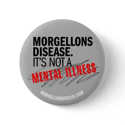 Awareness Button – Grey by morgellonsfocus