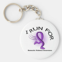 Awareness I Run For Domestic Violence Keychains