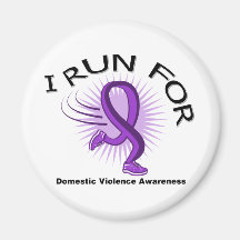 Awareness I Run For Domestic Violence Fridge Magnet