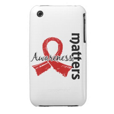 Awareness Matters 7 Heart Disease Iphone 3 Case by awarenessgifts