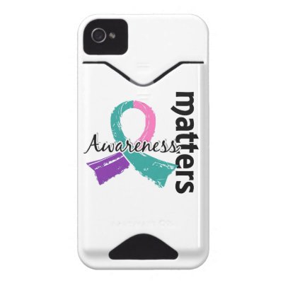 Awareness Matters 7 Thyroid Cancer Id Iphone 4 Covers by awarenessgifts