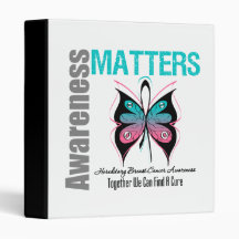 Awareness Matters Hereditary Breast Cancer Vinyl Binders