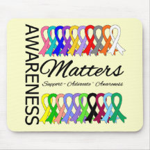 Awareness Matters Ribbons Of Cancer Mouse Pad