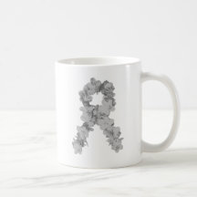 Awareness Ribbon In Grey/Silver Mug