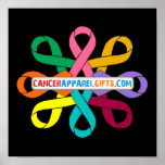 Awareness Ribbons by CancerApparelGifts.Com Poster