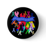 Awareness Ribbons for Universal Health Care Pinback Button
