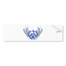 Awareness Tribal Blue Bumper Stickers