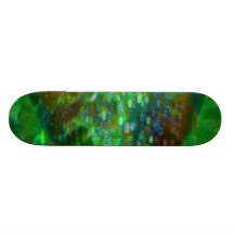 Awash in Cosmic Green Skate Board Deck