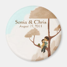 Away from it all - Save the Date Fridge Magnet