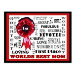 Awe Inspiring WordCollage Worlds Best Mom Postcard