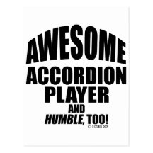 Awesome Accordion Player Postcards