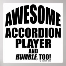 Awesome Accordion Player Poster