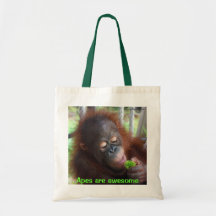 Awesome Ape : Unripe Rambutan Tote Bags