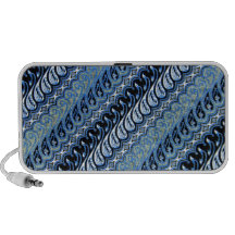 Awesome Blue Striped Pattern Design Travel Speaker