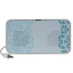Awesome bluish floral design speaker system