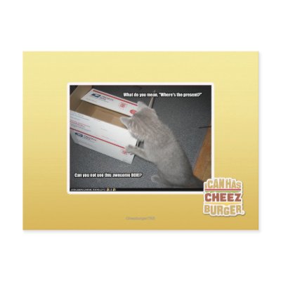 Awesome Box Postcard by icanhascheezburger