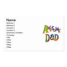 Awesome Dad T-shirts and Gifts Business Card Templates