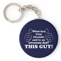 Awesome dad with thumbs keychains
