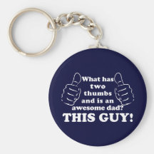 Awesome dad with thumbs keychains