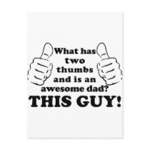 Awesome dad with thumbs post card