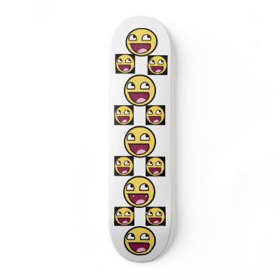 Awesome face skateboard by Spottedstar