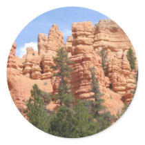 Awesome Geologic Formations at Red Canyon, Utah Round Stickers