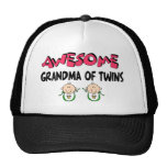 AWESOME GRANDMA of TWINS Mesh Hats
