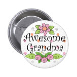 Awesome Grandma T-Shirt Pinback Buttons