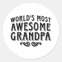Awesome Grandpa Round Stickers