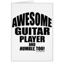 Awesome Guitar Player Greeting Card
