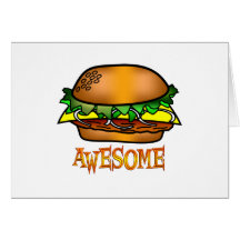 Awesome Hamburger Greeting Card