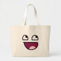 Awesome Lulz Smiley Face Canvas Bags