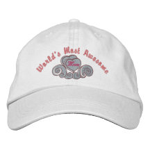 Awesome Mom Hearts Embroidered Hats