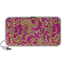 Awesome Pink Yellow Abstract Pattern Design PC Speakers